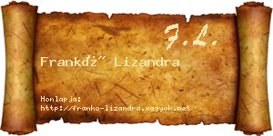 Frankó Lizandra névjegykártya